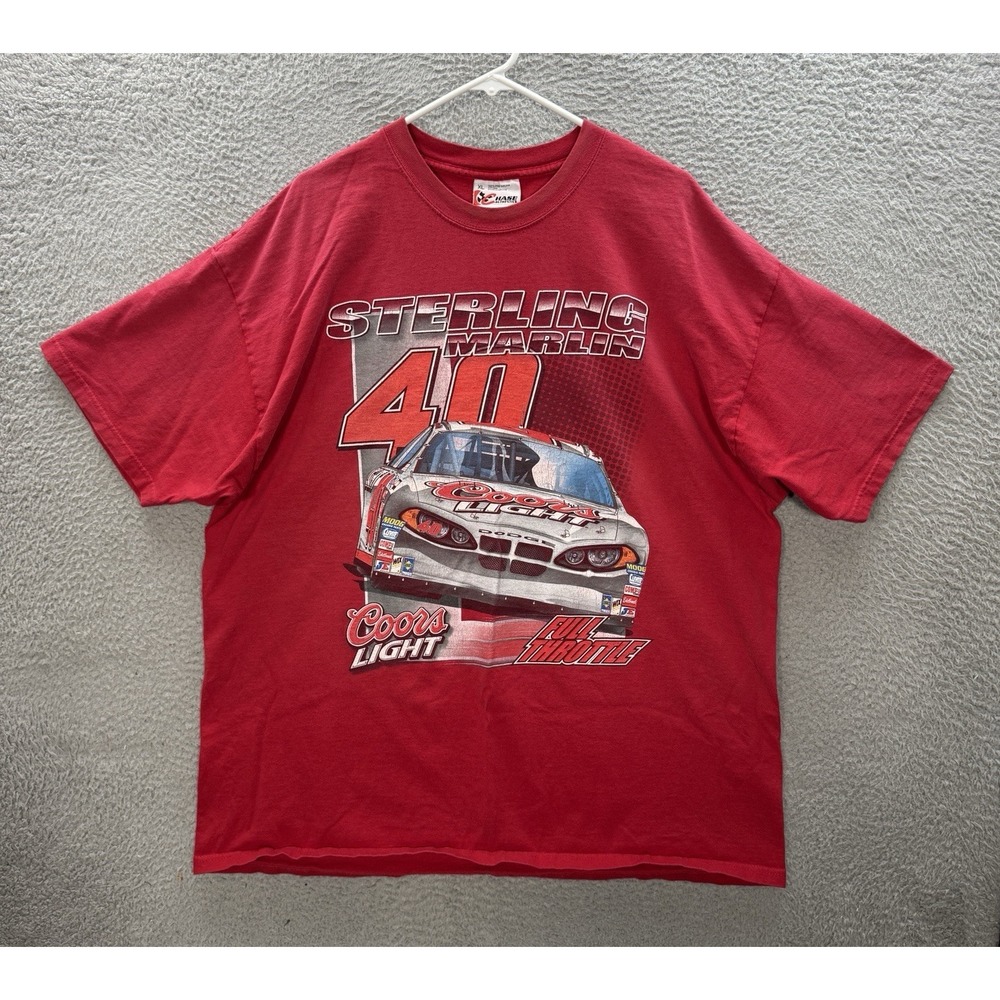 Vintage Chase Authentics Shirt Adult XL Red Sterling Marlin Grunge Faded 90s Y2K